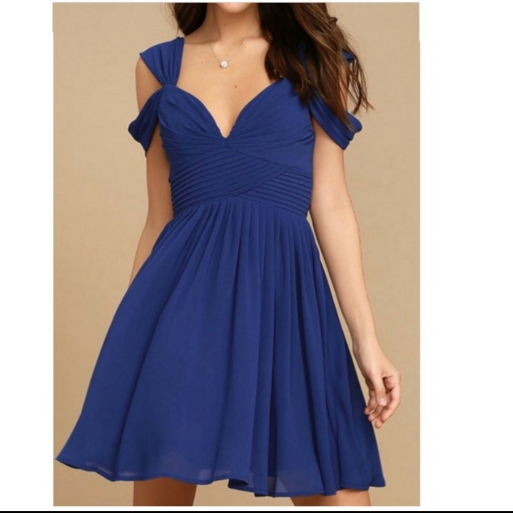 LuLu's blue cocktail dress Size Small